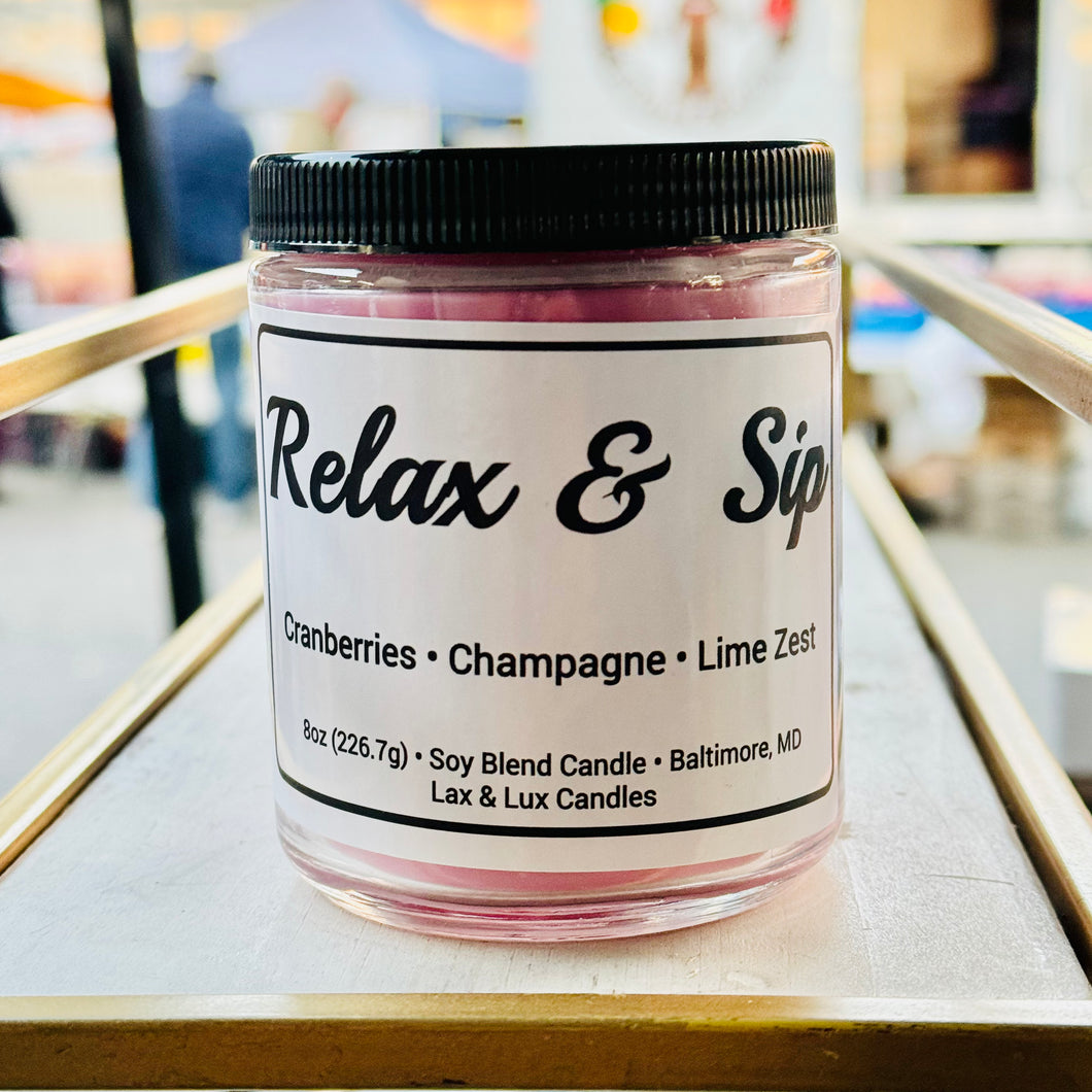 Relax & Sip - 8oz Candle