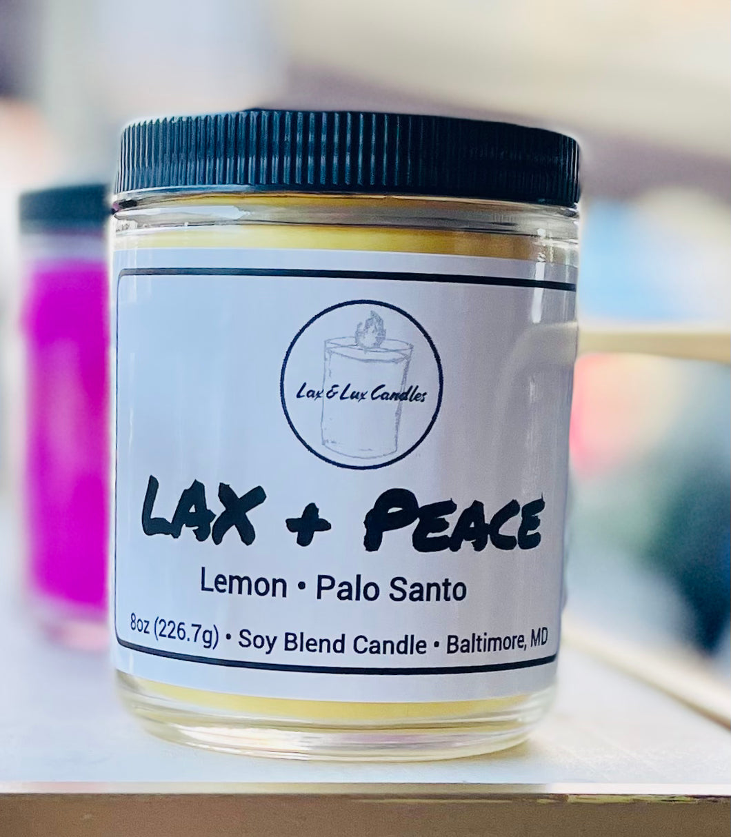 Lax + Peace - 8 oz Jar Candle